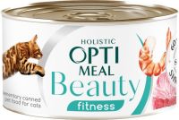 Вологий корм Optimeal Україна Cat Beauty Fitness для дорослих котів з тунцем та креветками