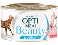 Влажный корм Optimeal Украина Cat Beauty Podium для взрослых кошек с тунцем и кольцами кальмара