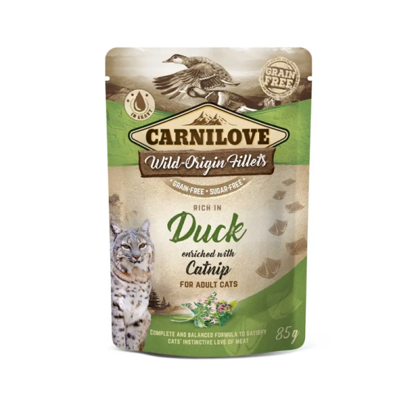 Влажный корм Carnilove Чехия для кошек с уткой и кошачьей мятой