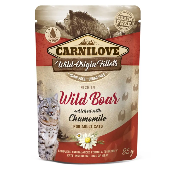 Влажный корм Carnilove Чехия для кошек с кабаном и ромашкой