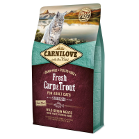 Сухой корм Carnilove Чехия Fresh для стерилизованных кошек со свежим карпом и форелью