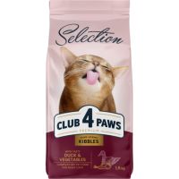 Сухой корм Клуб 4 лапы Украина Premium Selection для кошек со вкусом утки с овощами