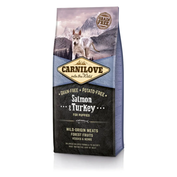 Сухой корм Carnilove Чехия для щенков всех пород с лососем и индейкой