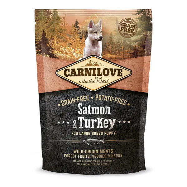 Сухий корм Carnilove Чехія для цуценят великих порід з лососем та індичкою