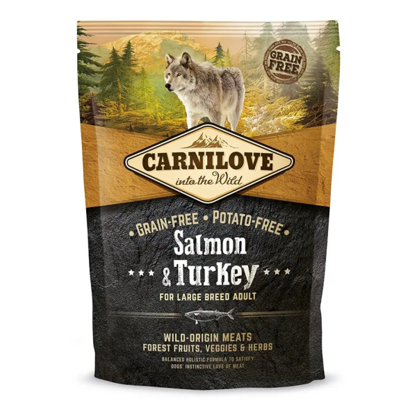 Сухой корм Carnilove Чехия для взрослых собак больших пород с лососем и индейкой
