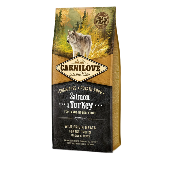 Сухой корм Carnilove Чехия для взрослых собак больших пород с лососем и индейкой