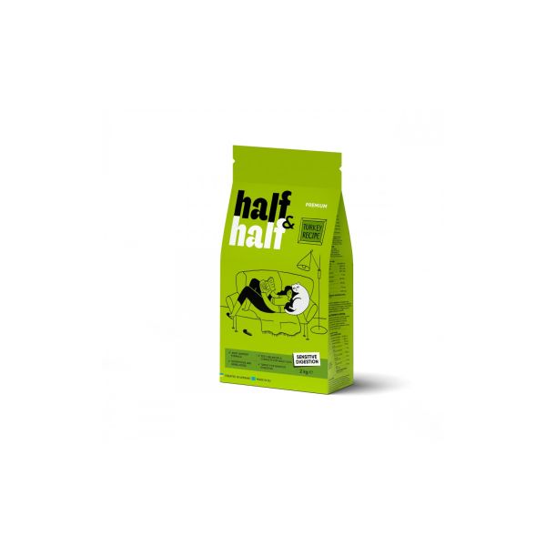 Сухий корм Half&Half Польща для дорослих котів із індичкою