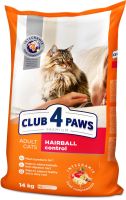 Сухой корм Клуб 4 лапы Украина Premium Hairball Control для кошек с эффектом выведения шерсти со вкусом курицы