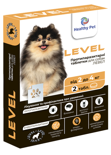 Противоразитарные таблетки Level Healthy Pet Украина 2 шт, для собак