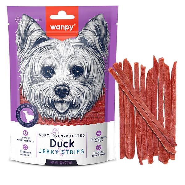 Лакомство Wanpy Китай Soft Duck Jerky Strips полоски вяленого утиного мяса