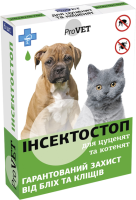 Капли ProVET Украина Инсектоскоп от блох и клещей для котят и щенков, 6 пипеток по 0,5 мл
