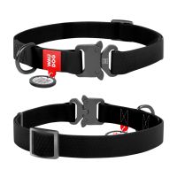 WAUDOG Украина Ошейник для собак водостойкий Waterproof c QR паспортом, металлическая пряжка-фастекс, черный