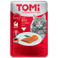 Влажный корм Tomi Германия для кошек с говядиной в морковном желе