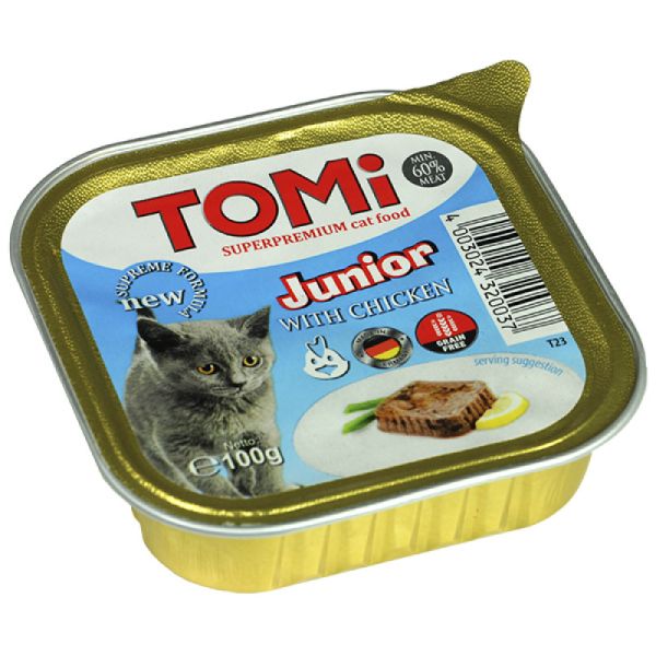 Вологий корм Tomi Німеччина консерва для кошенят з птицею