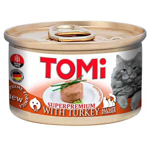 Влажный корм Tomi Германия для кошек с индейкой