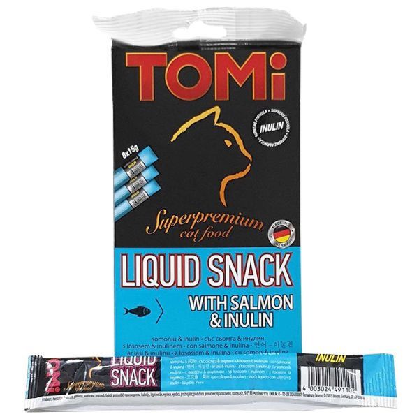 Ласощі Tomi Німеччина рідкі для котів зі смаком лосося з інуліном