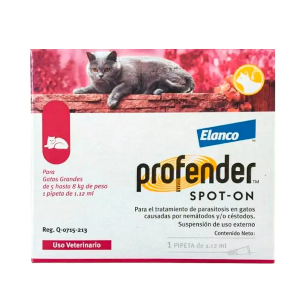 Краплі Elanco Profender Bayer Німеччина для захисту від гельмінтів для котів №2, 5-8 кг