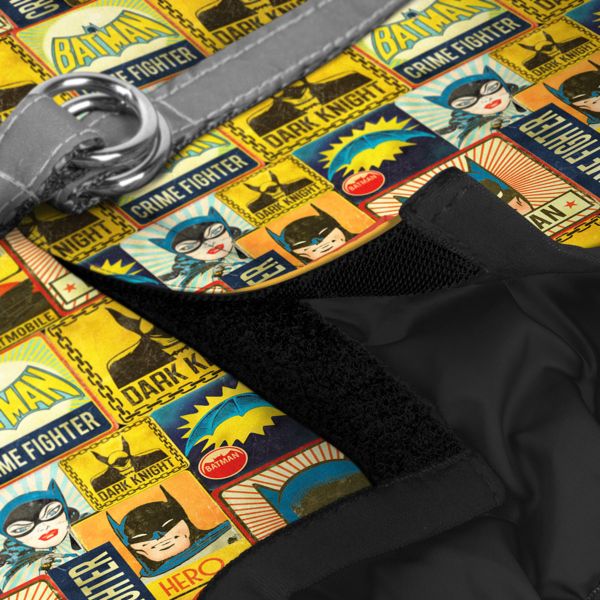 WAUDOG Украина Шлей для собак мягкого Clothes с QR паспортом, рисунок "Бэтмен винтаж"