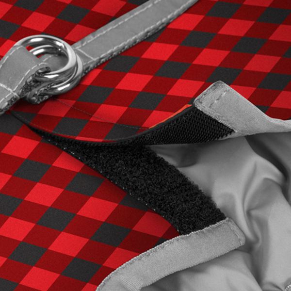 WAUDOG Украина Шлей для собак мягкая Clothes с QR паспортом, рисунок "Шотландка красная"