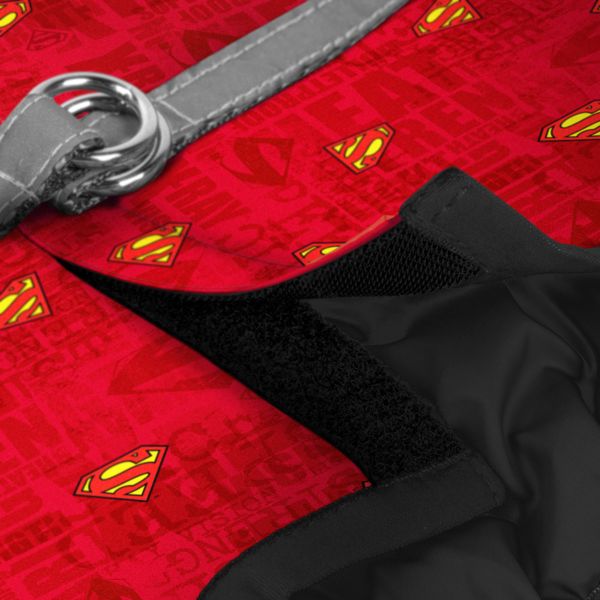 WAUDOG Украина Шлей для собак мягкого Clothes с QR паспортом, рисунок "Супермен красный"