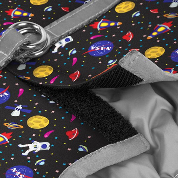 WAUDOG Украина Шлей для собак мягкого Clothes с QR паспортом, рисунок "NASA"
