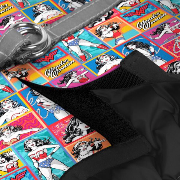 WAUDOG Украина Шлей для собак мягкого Clothes с QR паспортом, рисунок "Чудо-женщина комикс"