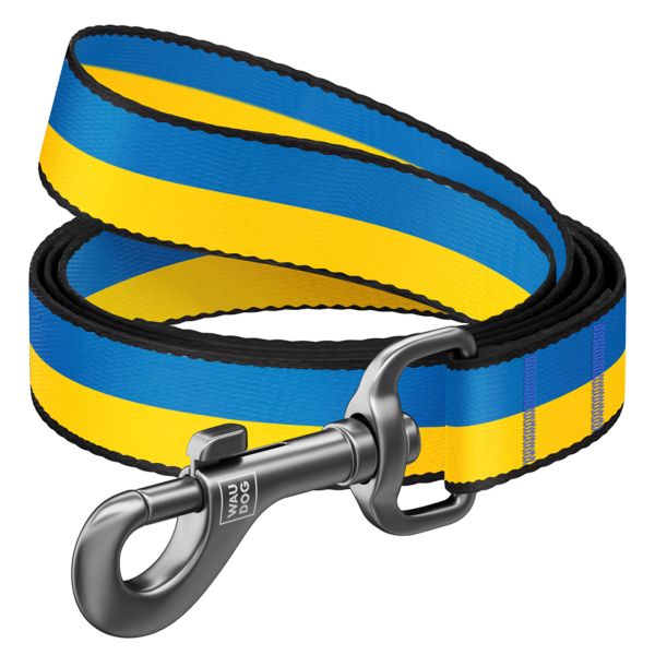 WAUDOG Украина Поводок для собак из нейлона Nylon, рисунок "Colors of freedom" (122 см)