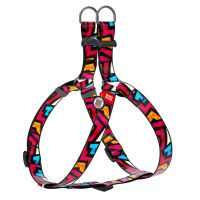 WAUDOG Украина Шлей для собак Nylon с QR паспортом, рисунок "Граффити", пластиковый фастекс