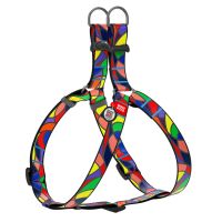 WAUDOG Украина Шлей для собак Nylon с QR паспортом, рисунок "Витраж", пластиковый фастекс