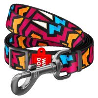 WAUDOG Украина Поводок для собак нейлоновый Nylon, рисунок "Граффити", регулируемый (183 см)