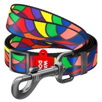 WAUDOG Украина Поводок для собак нейлоновый Nylon, рисунок "Витраж", регулируемый (183 см)