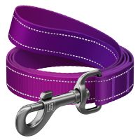 WAUDOG Украина Поводок для собак нейлоновый Nylon Mono, светоотражающий, фиолетовый (122 см)
