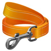 WAUDOG Украина Поводок для собак нейлоновый Nylon Mono, светоотражающий, оранжевый (122 см)