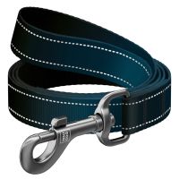 WAUDOG Украина Поводок для собак нейлоновый Nylon Mono, светоотражающий, черный (122 см)