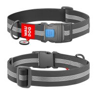 WAUDOG Украина Ошейник для собак водостойкий Waterproof с QR паспортом, светоотражающий, пластиковый фастекс, серый