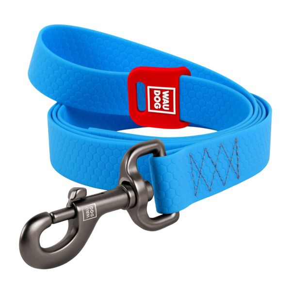 WAUDOG Україна Повідець для собак водостійкий Waterproof, блакитний (183 см)