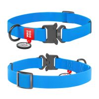 WAUDOG Украина Ошейник для собак водостойкий Waterproof c QR паспортом, металлическая пряжка-фастекс, голубой