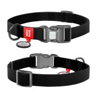WAUDOG Украина Ошейник для собак водостойкий Waterproof c QR паспортом, пластиковая пряжка-фастекс, черный