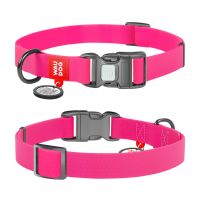 WAUDOG Украина Ошейник для собак водостойкий Waterproof c QR паспортом, пластиковая пряжка-фастекс, розовый