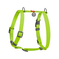 WAUDOG Украина Шлей для собак водостойкая анатомическая Н-образная Waterproof с QR-паспортом, пластиковая пряжка-фастекс, салатовый