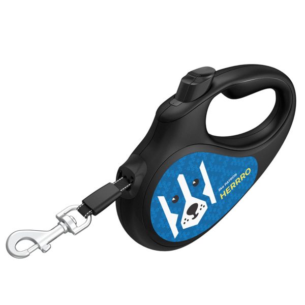 WAUDOG Украина Поводок-рулетка для собак R-leash, рисунок "Патрон", светоотражающая лента