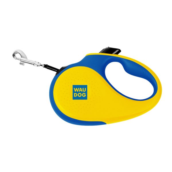 WAUDOG Украина Поводок-рулетка для собак R-leash, рисунок "Colors of freedom", светоотражающая лента