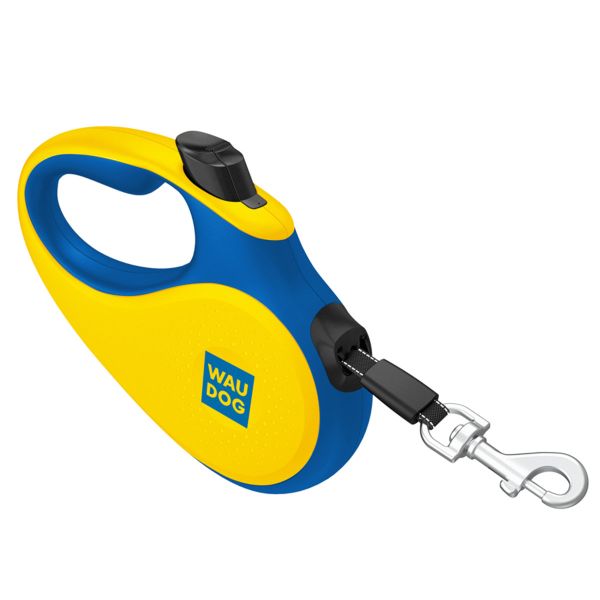 WAUDOG Украина Поводок-рулетка для собак R-leash, рисунок "Colors of freedom", светоотражающая лента