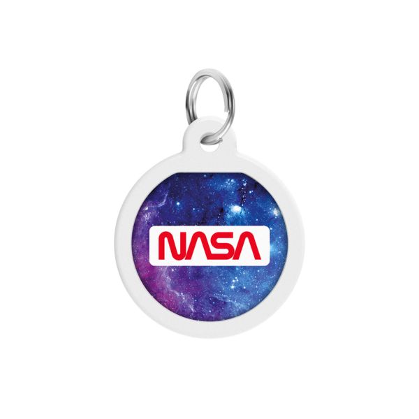 WAUDOG Украина Адресник для собак и кошек металлический Smart ID с QR паспортом, рисунок "NASA21", круг