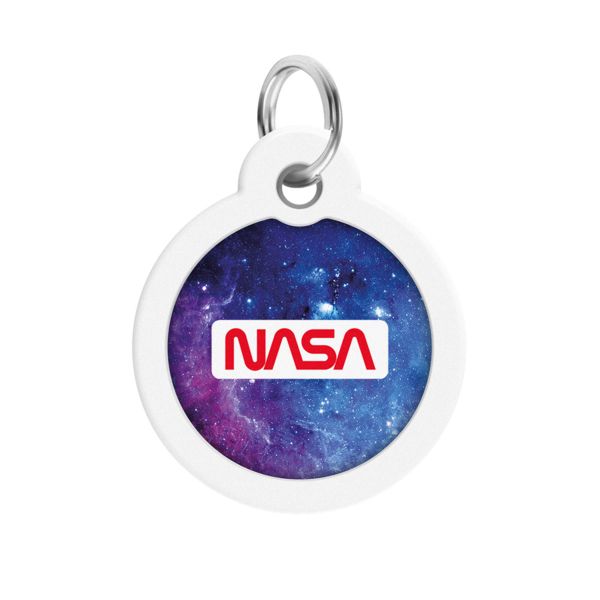WAUDOG Украина Адресник для собак и кошек металлический Smart ID с QR паспортом, рисунок "NASA21", круг