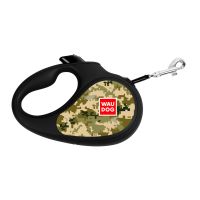 WAUDOG Украина Поводок-рулетка для собак R-leash, рисунок "Милитари", светоотражающая лента