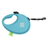 WAUDOG Украина Поводок-рулетка для собак R-leash с контейнером для пакетов, светоотражающая лента, голубой