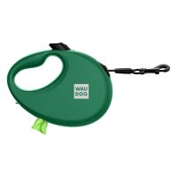 WAUDOG Украина Поводок-рулетка для собак R-leash с контейнером для пакетов, светоотражающая лента, зеленый