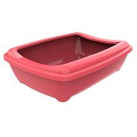 Moderna Бельгия Arist-O-Tray Medium туалет с бортиком для кошек, коралловый
