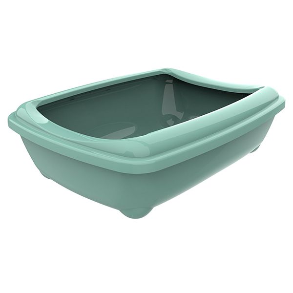Moderna Бельгія Arist-O-Tray Medium туалет з бортиком для котів, світло-зелений